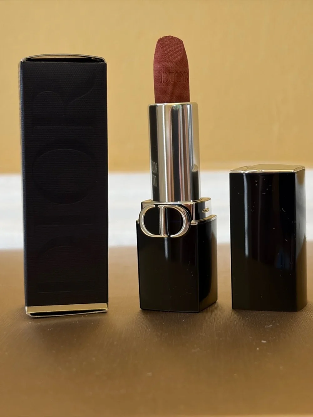 NIB Rouge Dior Lipstick 100 NUDE LOOK VELVET Mini
